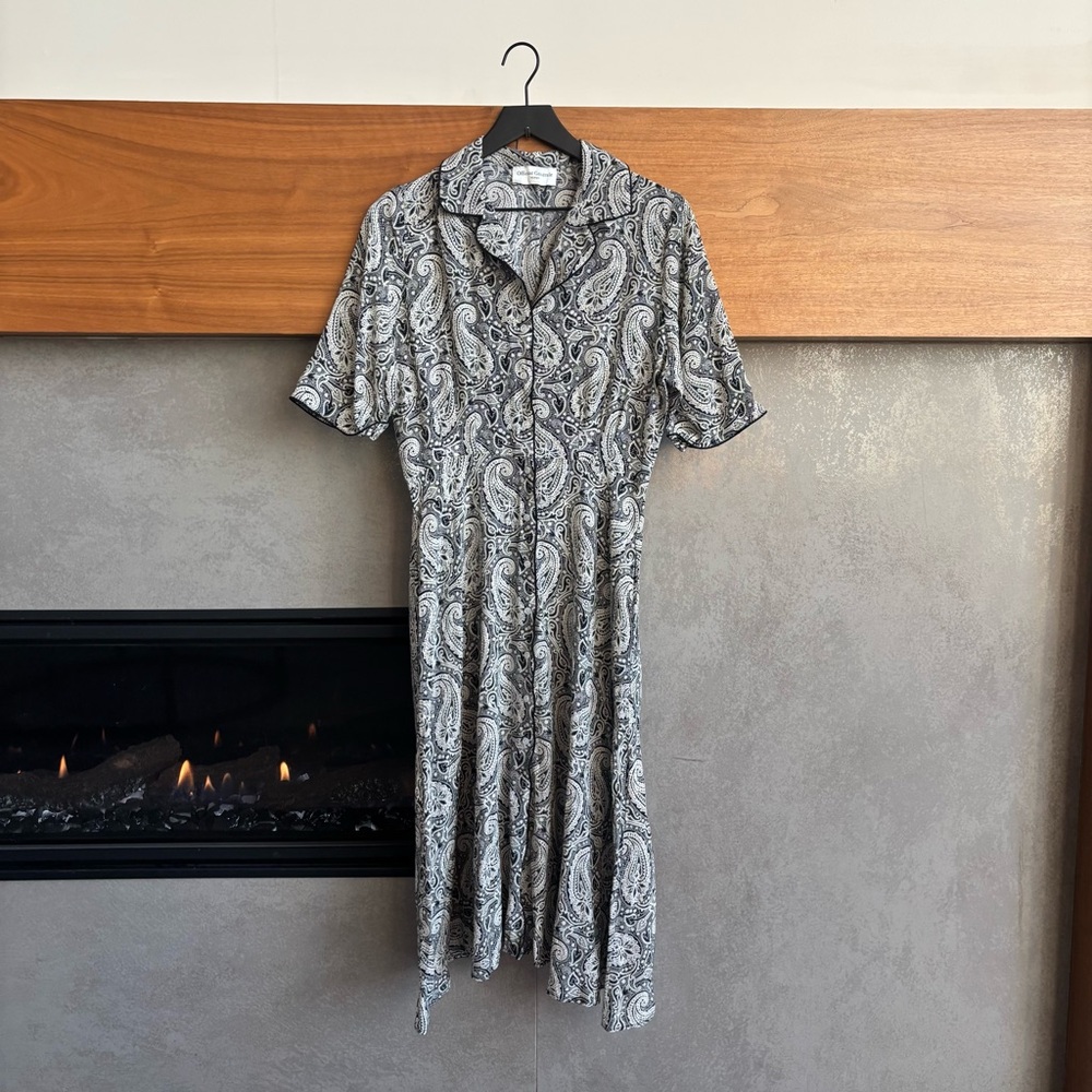 Officine Générale Paisley Benedicte Silk Dress, Size L - Picture 6 of 16